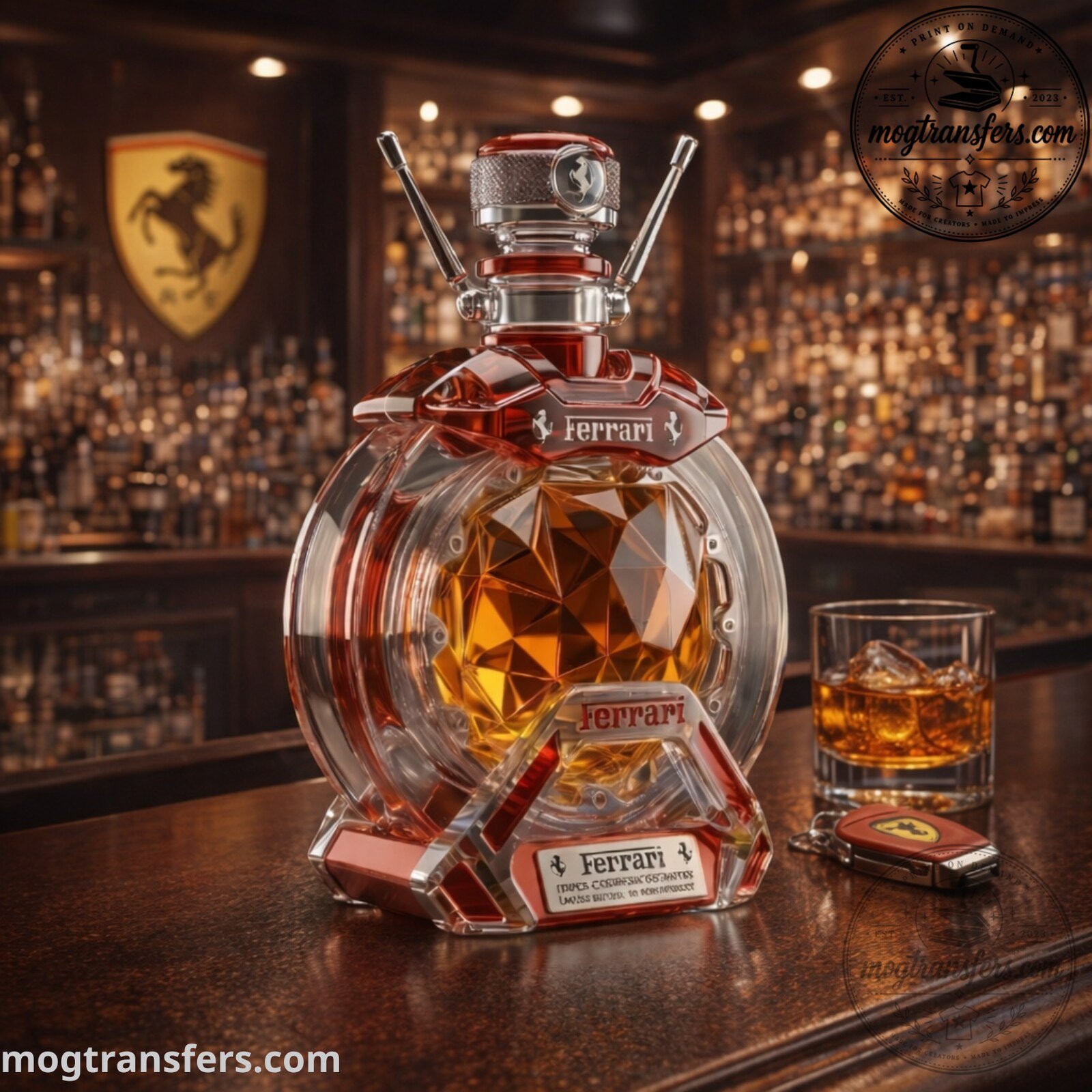 Ferrari Triple-Champion Racing Caliper Decanter Whiskey Bottle 8 Ferrari Triple-Champion Racing Caliper Decanter Whiskey Bottle